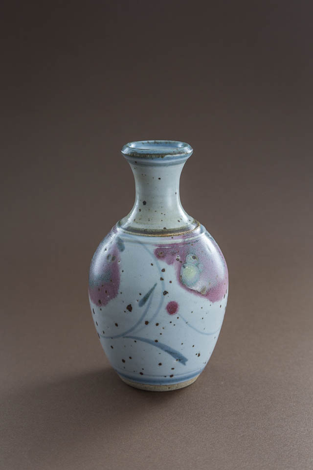 unikatowy, ręcznie malowany, ceramiczny wazonik