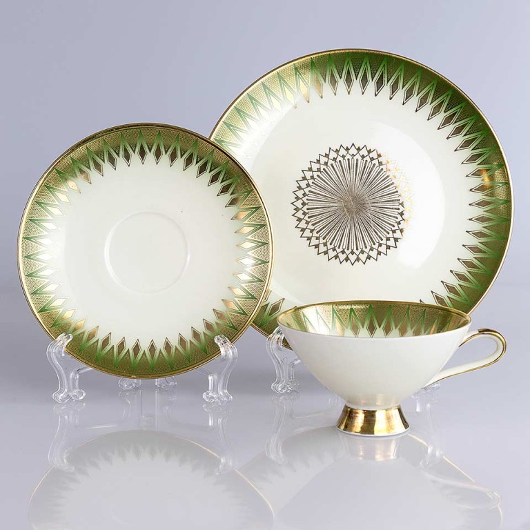 zestaw śniadaniowy Bavaria – trio w stylu art déco – seria limitowana