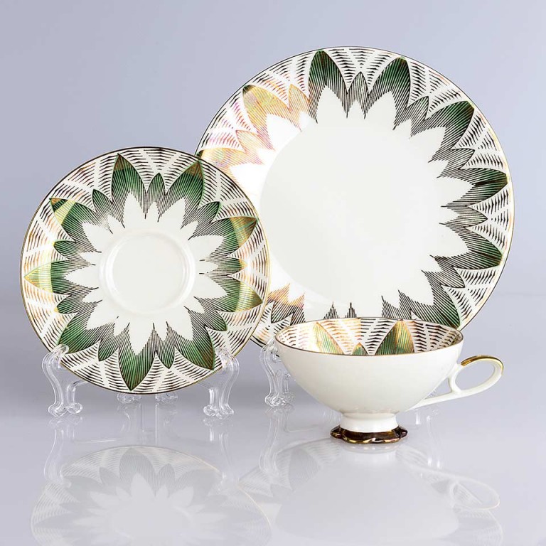 zestaw śniadaniowy Bavaria – trio w stylu art déco – seria limitowana