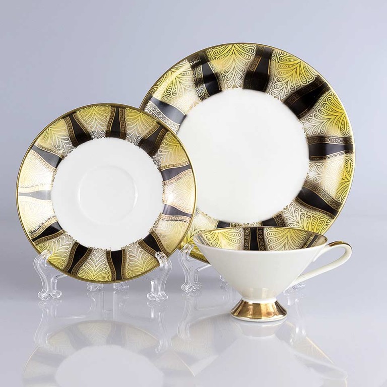 zestaw śniadaniowy Bavaria – trio w stylu art déco – seria limitowana