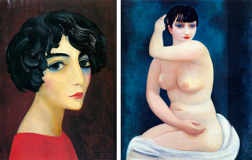 Portrait of a Dark-haired Woman, 1918; Kiki de Montparnasse, 1927
