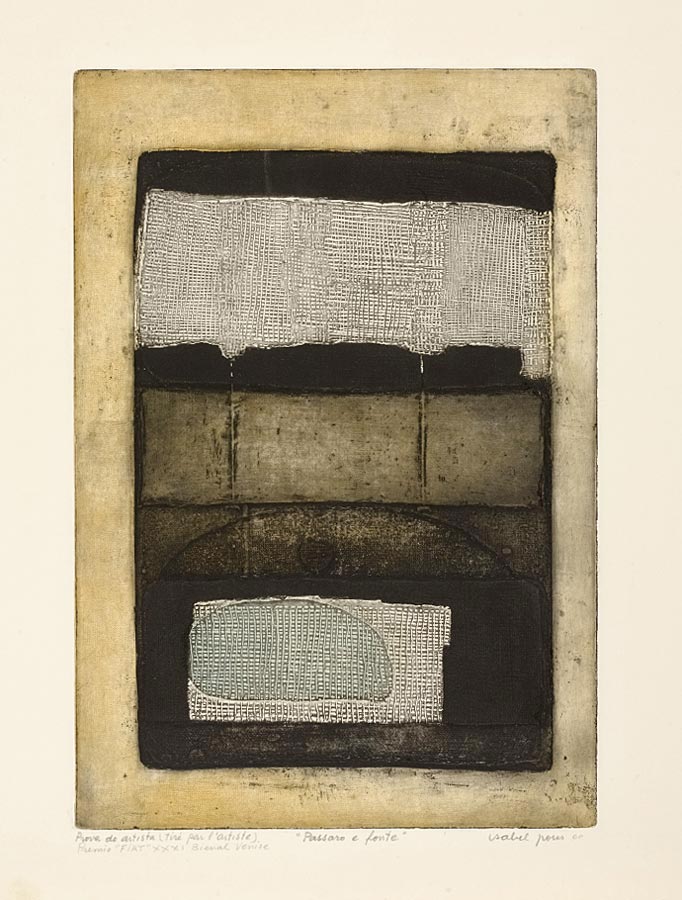 Bird and Fountain, akwaforta z 1960 roku